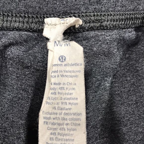 LULULEMON Short Men M Gray Pace Breaker 2 Pocket Draw Nylon Performance Knit - Picture 6 of 15